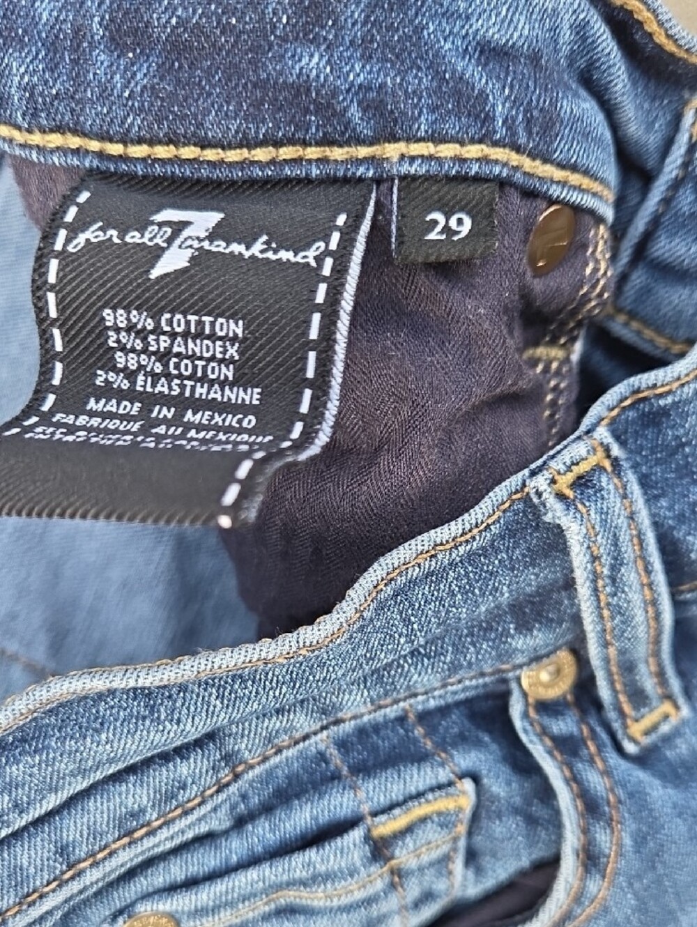 7 For All Mankind Dojo Jeans flared leg Sz 29 - Picture 7 of 8